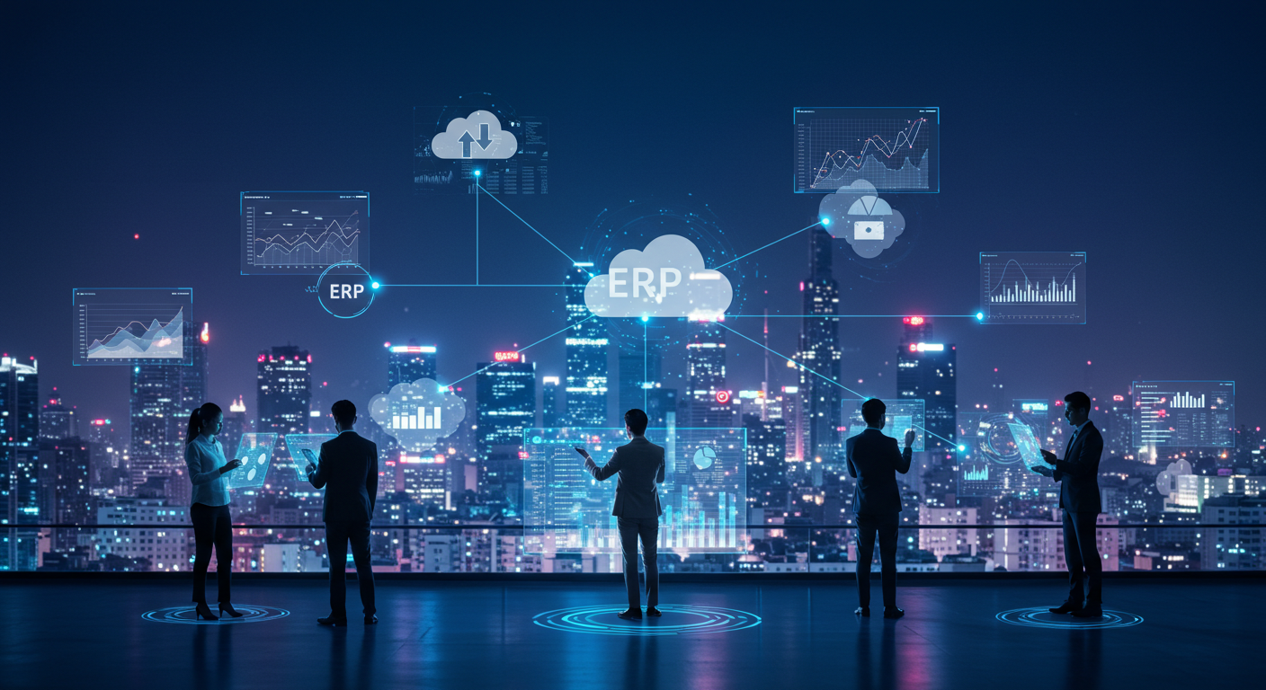 Businesses Cloud Based ERP SaaS Solution System